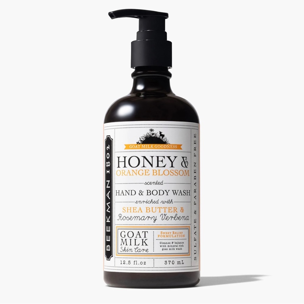 🆕 Beekman 1802 Honey and Orange Blossom Goat Milk Hand & Body Wash, 12.5 oz